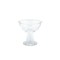 CC Home Furnishings 6" Clear Round Hand Blown Beaded Dessert Bowl with Pedestal